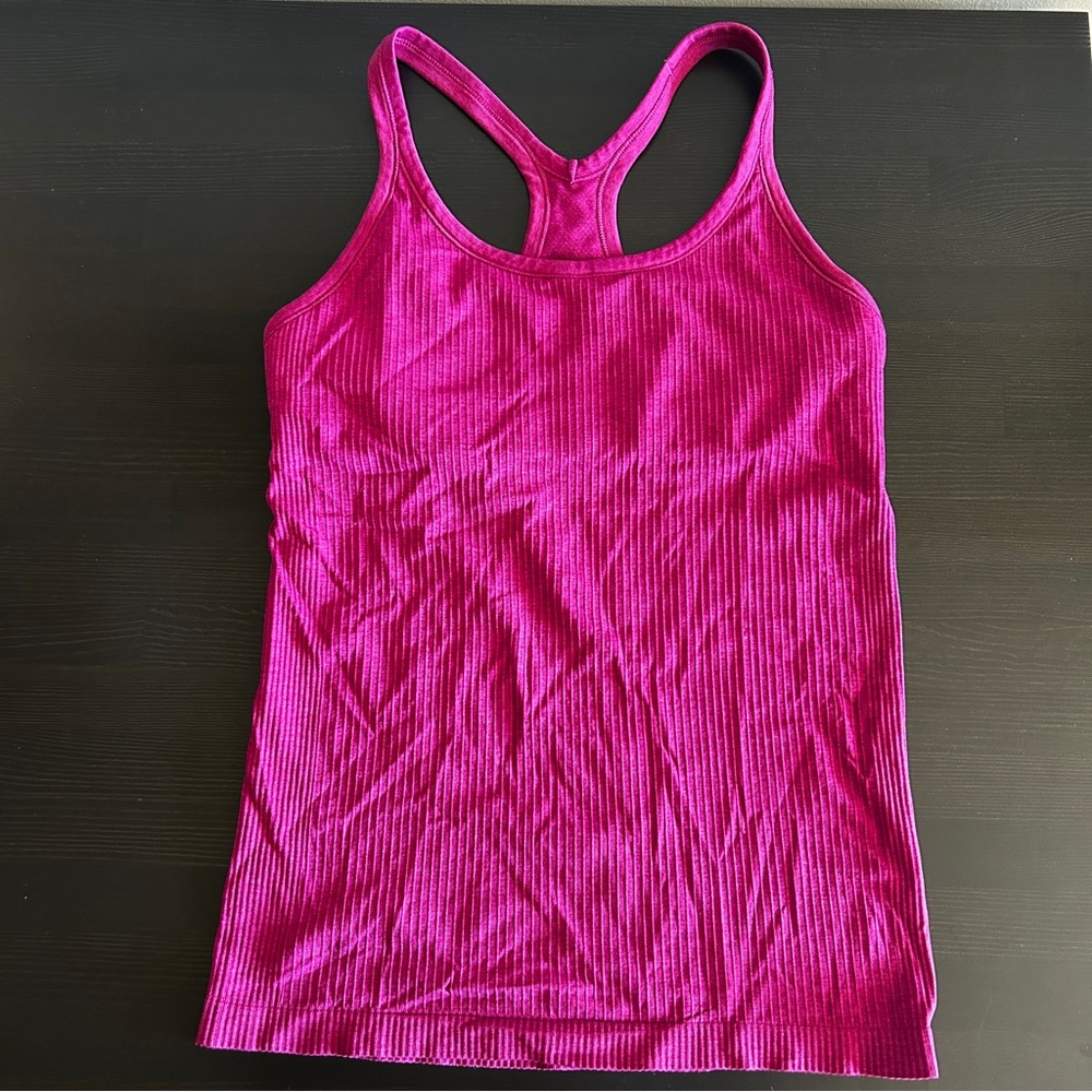 Lululemon Ebb to Street Racerback Tank— Magenta Purple (size 10)